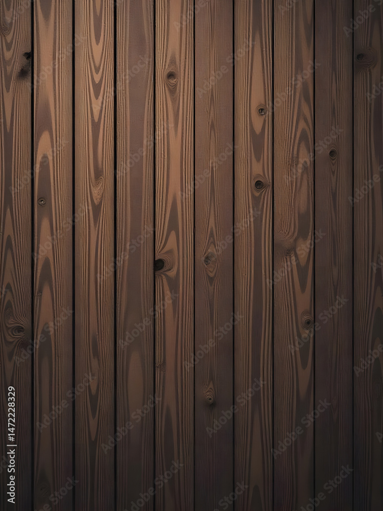 Naklejka premium Detailed vertical wood panel background, revealing the intricate and natural wood grain textures.