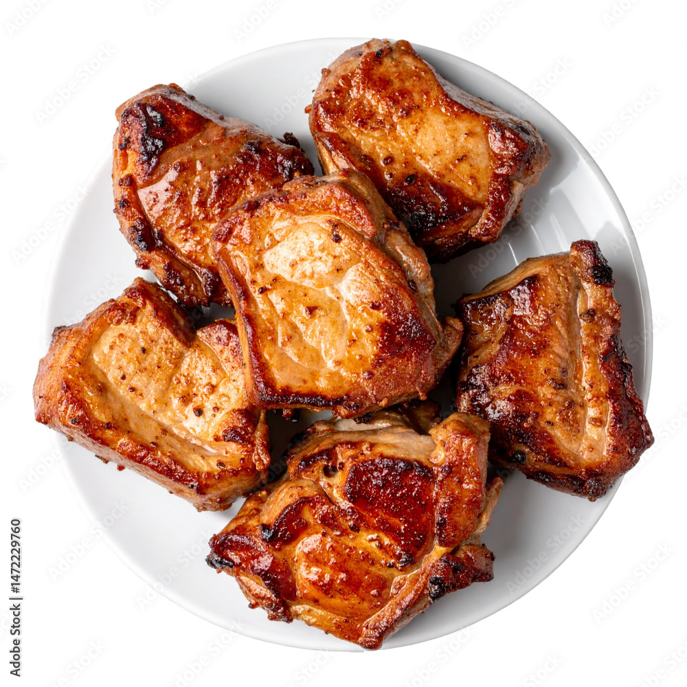 Tender Meat Chunks Prepared for a Flavorful Dish, Isolated on Transparent Background PNG Tender Meat Chunks Prepared for a Flavorful Dish, Isolated on Transparent Background PNG