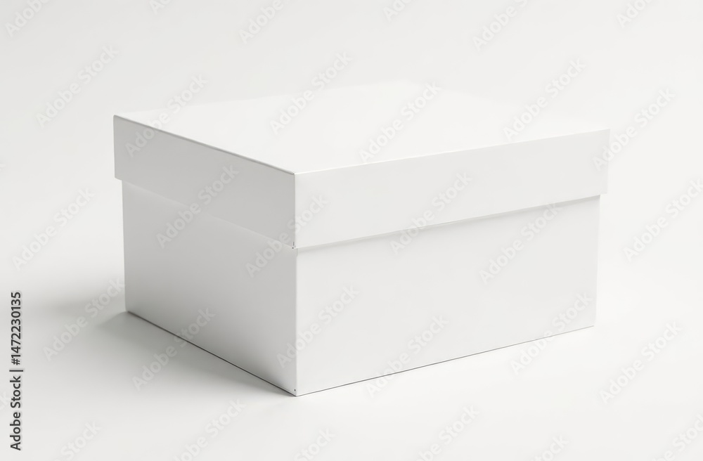Naklejka premium blank packaging white cardboard box isolated on white background ready for packaging design