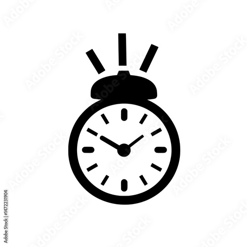 Classic clock icon representing time tracking, punctuality, and schedule organization in professional settings