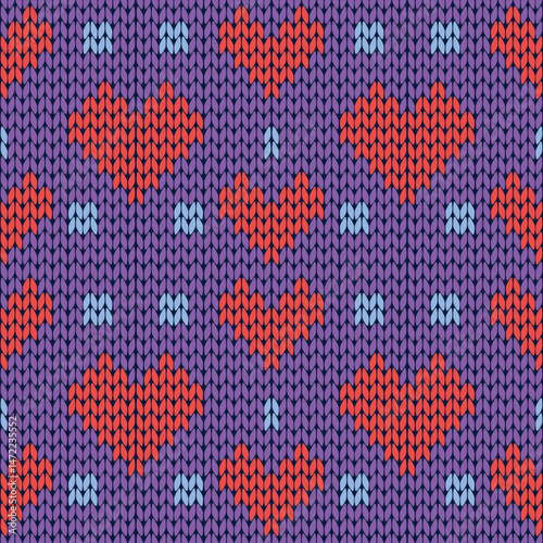 Yarn seamless pattern, yarn texture background, Seamless knitted detailed pattern. Vector illustration with closeup texture for wallpaper, background, web page backdrop, wrapping paper, winter design.