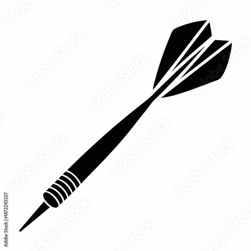 Minimalist Dart Symbol silhouette for Logo Design.