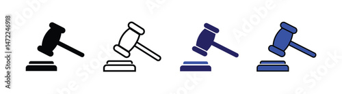 Gavel icon vector. judge gavel sign and symbol. law icon. gavel icon vector illustration for web, ui, and mobile apps