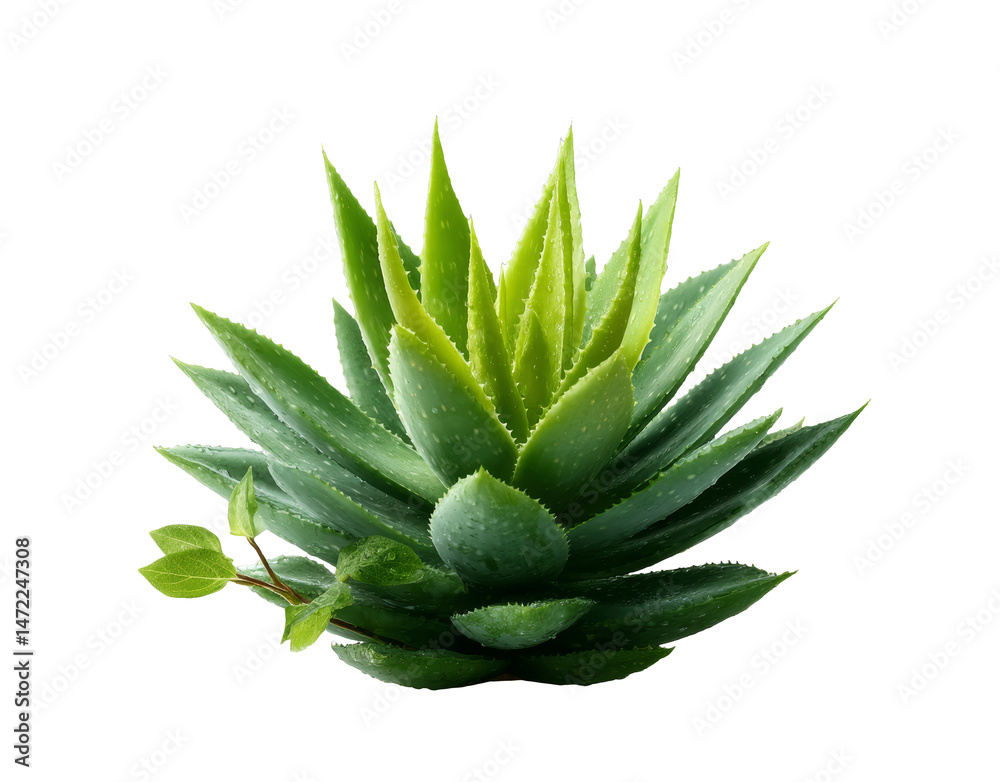 Fototapeta premium [Transparent Background PNG]Aloe Vera Plant Close Up Image