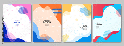 Vector illustration. Hand drawn memphis pattern doodle shapes and lines. Colorful childish background. Design elements for cover, brochure, magazine, poster, flyer. Trendy abstract colorful style