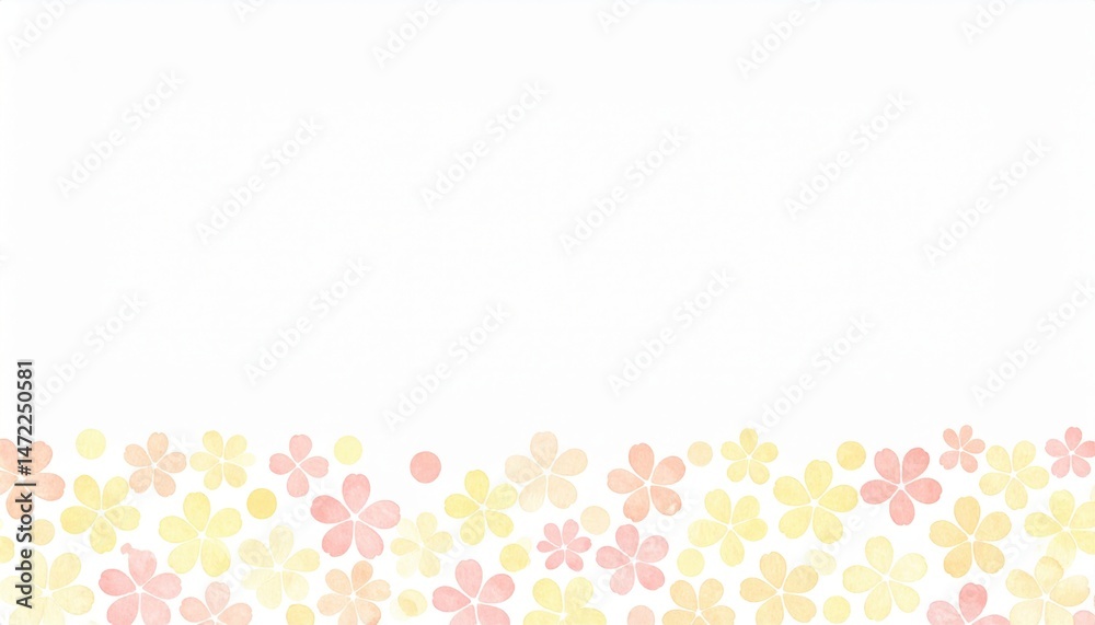 Obraz premium Breezy spring blossoms dance garden floral background soft colors aesthetic atmosphere nature concept