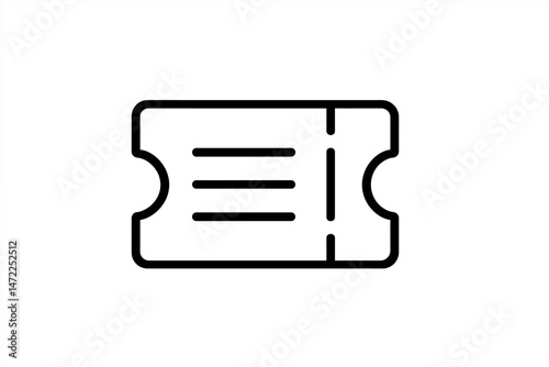 Vector icon representing a simple ticket design ideal for event promotions and entry passes for various occasions