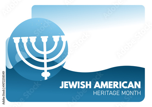 Jewish American Heritage Month. Poster, card, banner and background