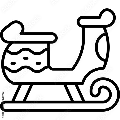 Sled  Line Icon