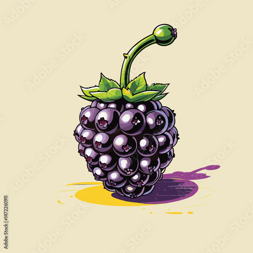blackberry fruit vector art for graphic design