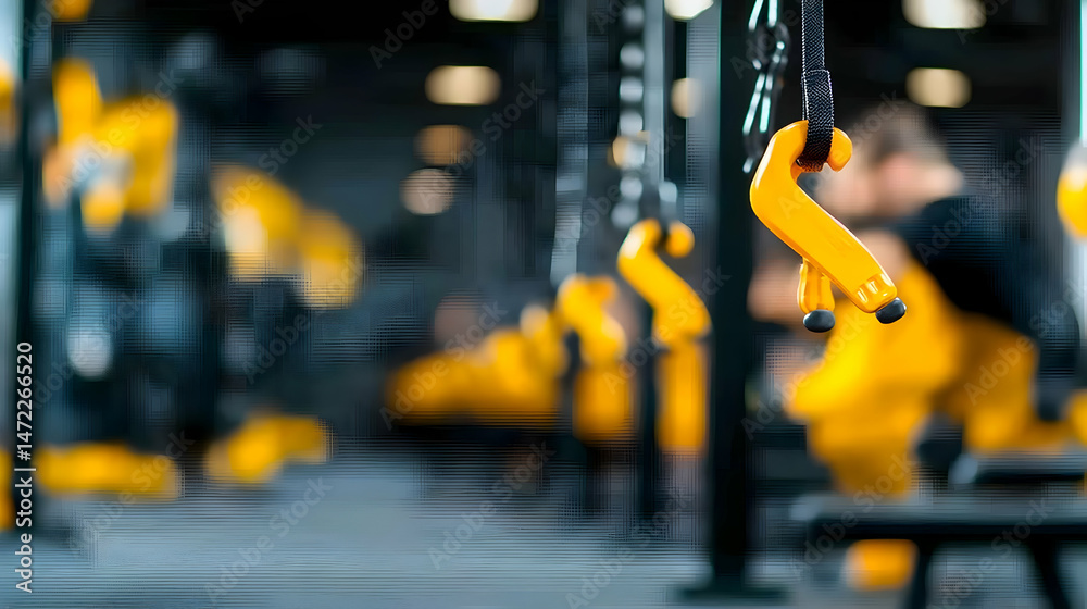 Obraz premium Gym equipment, fitness center, exercise, workout