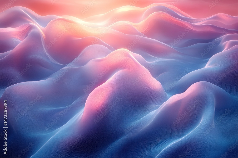 Obraz premium Abstract landscape of flowing, vibrant colors