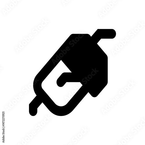 Illustration of a black ink dropper tool with a bulb and a thin nozzle on a white background view