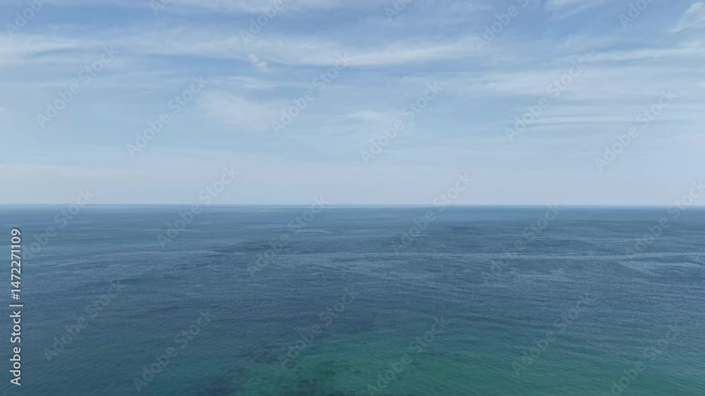 Aerial view of the sea and sky Aerial view of the sea and sky