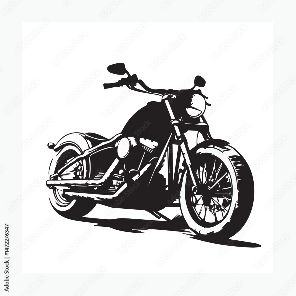 Fototapeta premium silhouette of a motorcycle