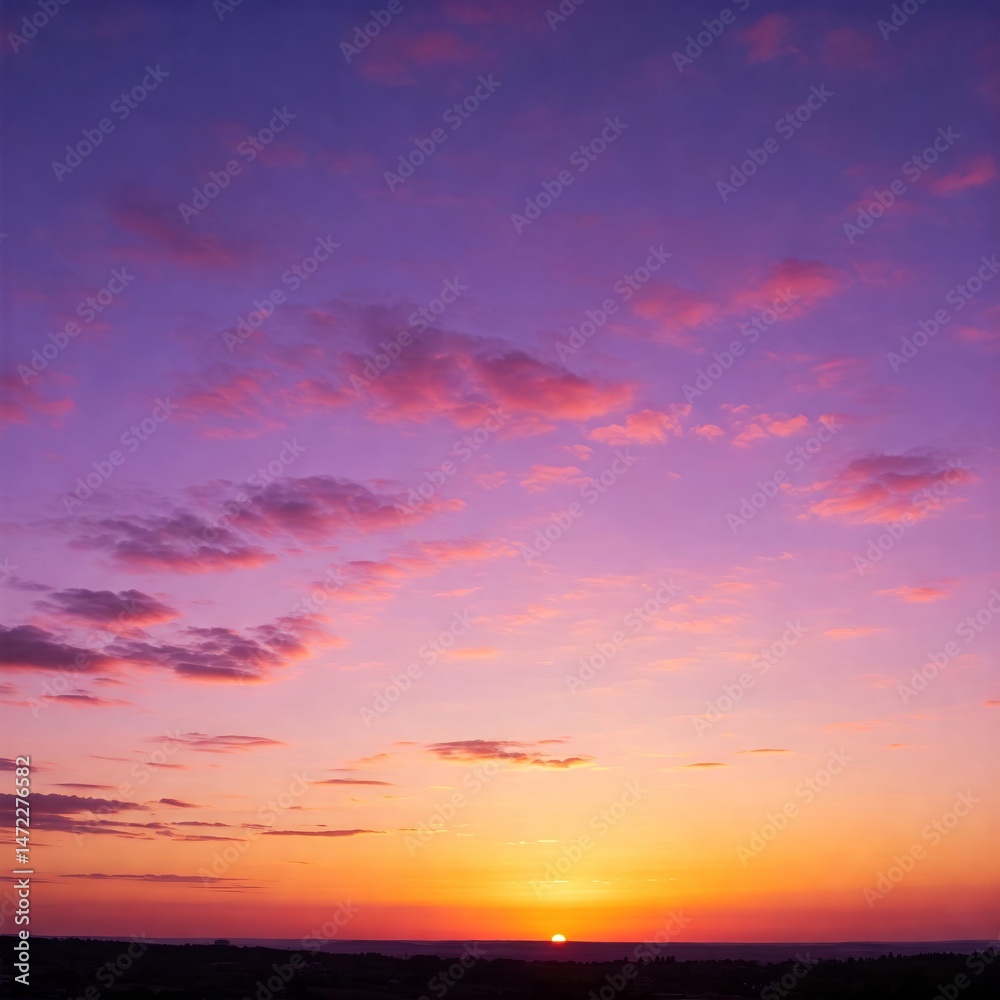 Obraz premium Pink Cloudy Sky at Dusk