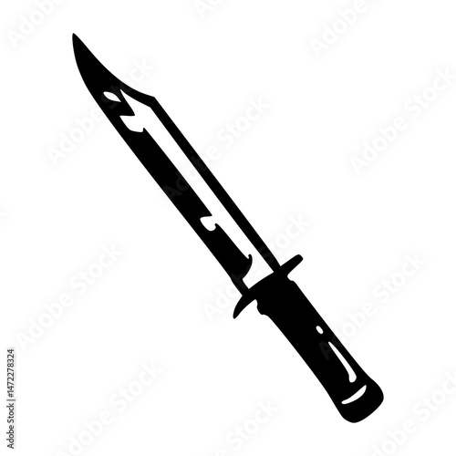 military knife outline graphic