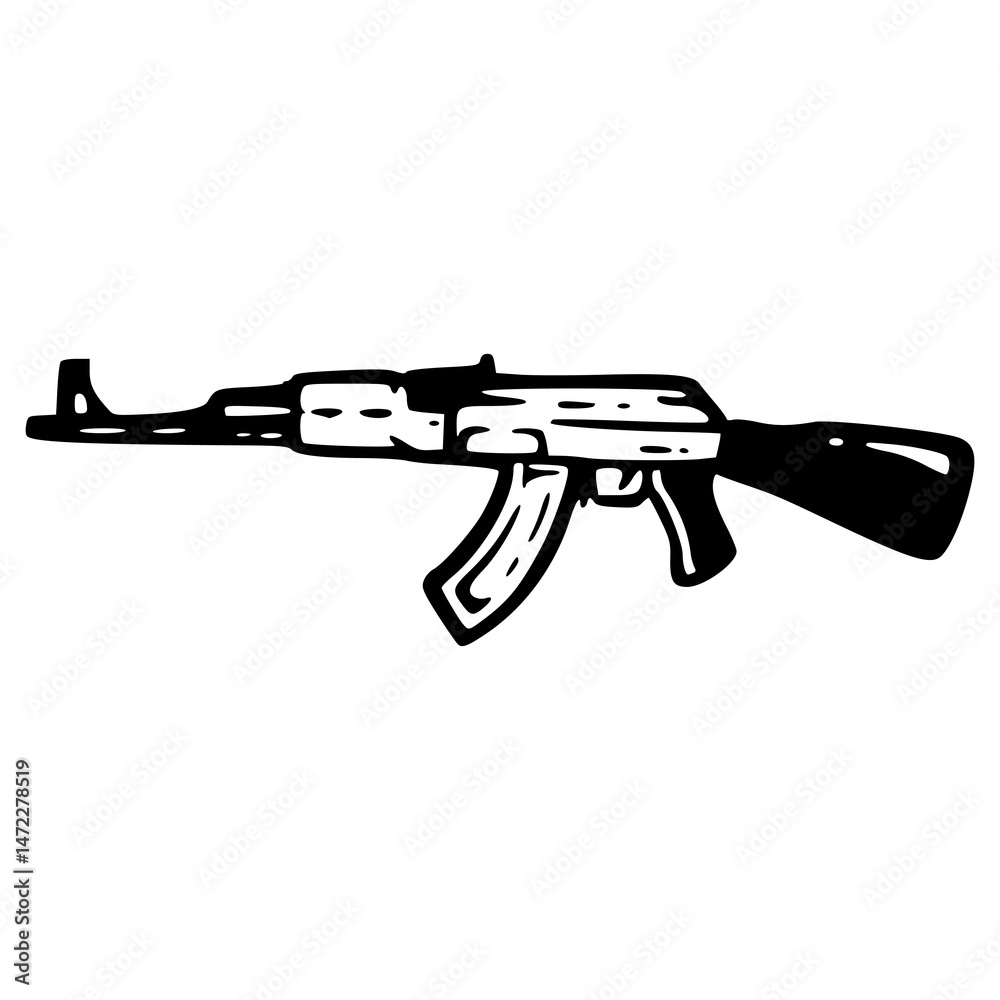 Naklejka premium weapon outline line art