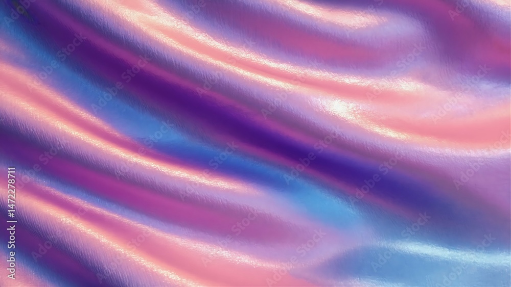 Obraz premium Pastel Gradient Silk Fabric Close-Up with Soft Folds