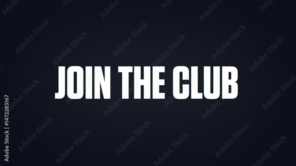 Join the Club - 4K Glitch Text Reveal Animation | Exclusive Access CTA Join the Club - 4K Glitch Text Reveal Animation | Exclusive Access CTA