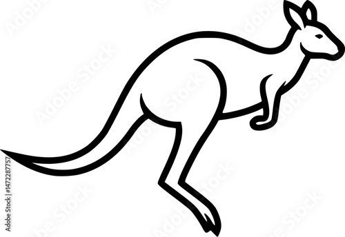 Kangaroo Outline Vector
