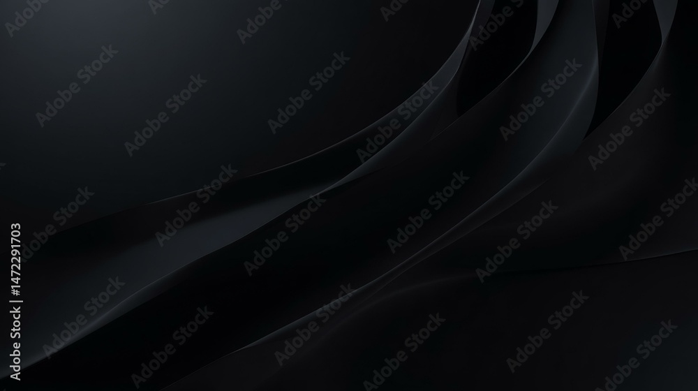 Abstract Black Smooth Flowing Curves Abstract Black Smooth Flowing Curves
