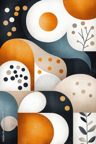 A kaleidoscopic design of geometric rigor blended with organic fluidity, creating a visual tapestry of intricate contrasts.