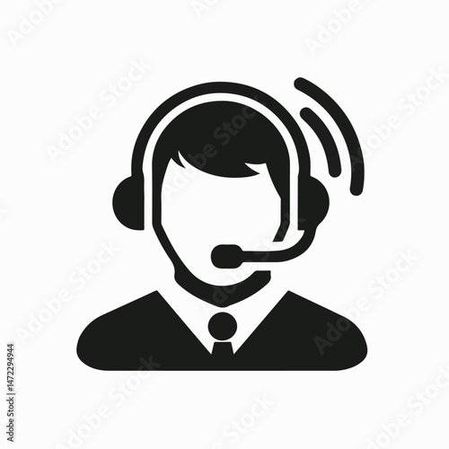 call center operator icon