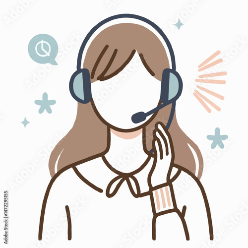 illustratio of someone using a headset 