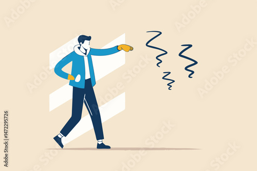 Procrastination and laziness, productivity and professional to fight with resistance and sleepy concept, alert businessman have some coffee wearing boxing gloves to fight with lazy sleepy symbol.