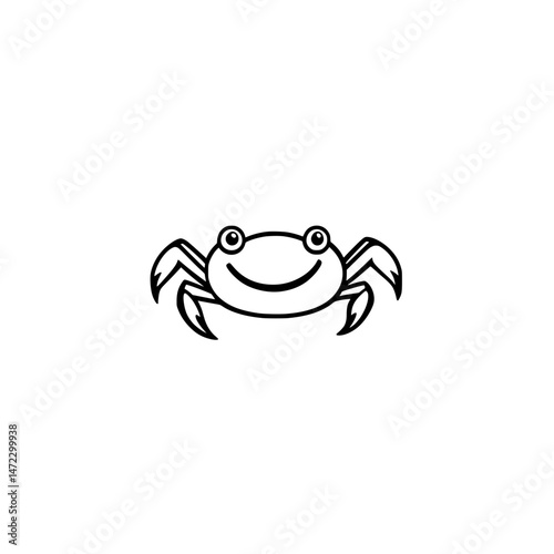 crab cartoon isolated on white