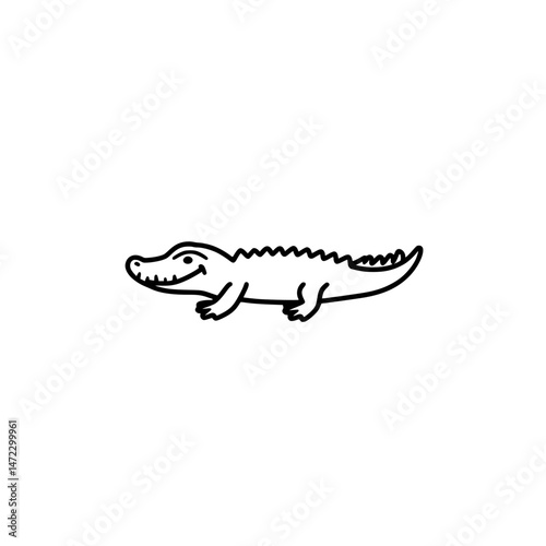 crocodile isolated on white