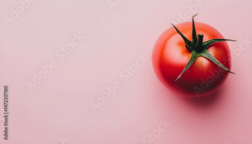 Obraz na płótnie One red ripe tomato isolated on white w salonie