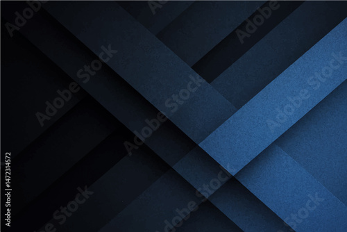 Abstract Light black and blue abstract pattern background. Geometric shape. Line stripe angle facet triangle fold. Color gradient. Noise grain. Business, tech. Design. Minimal.
