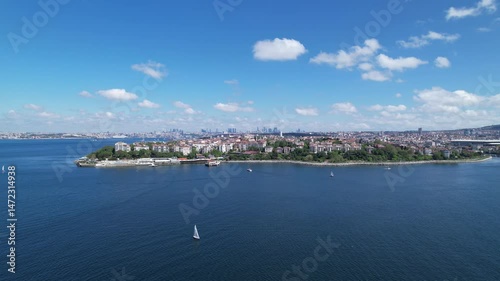 Wallpaper Mural Moda District in Kadikoy. Istanbul, Turkey. Beautiful aerial view with drone shot. Torontodigital.ca