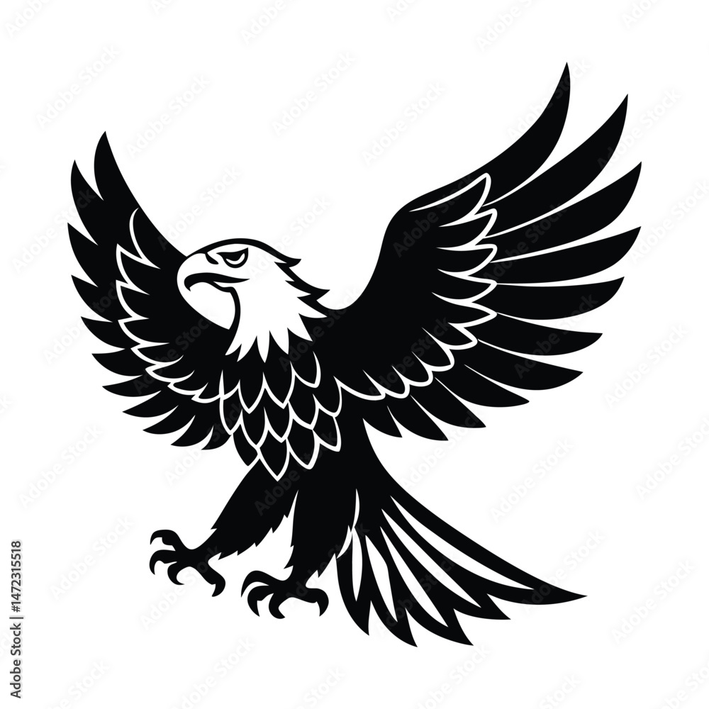 Fototapeta premium American Eagle vector illustration on white background