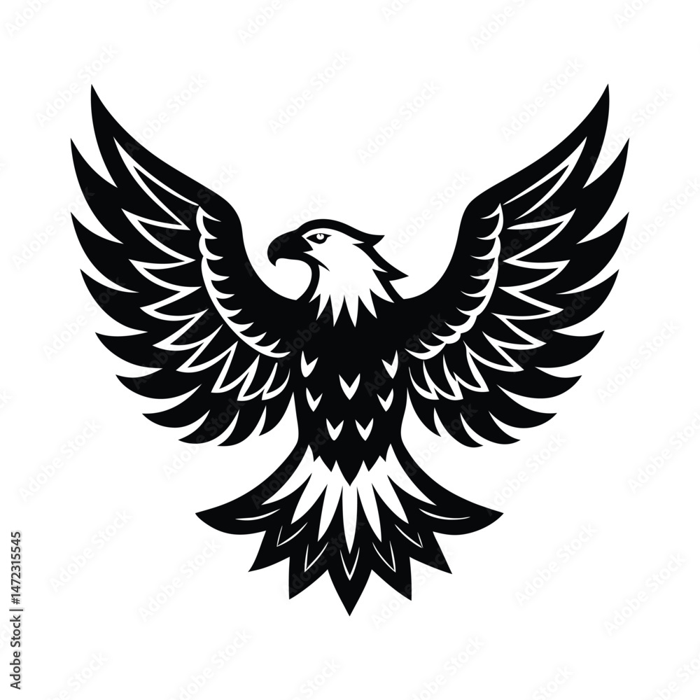 Obraz premium American Eagle vector illustration on white background