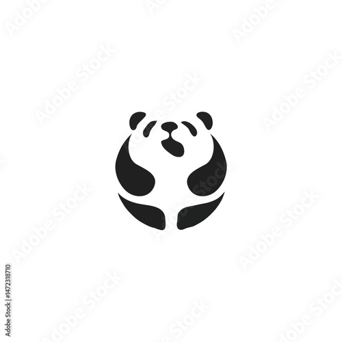 Baby Panda Logo Design Graphic