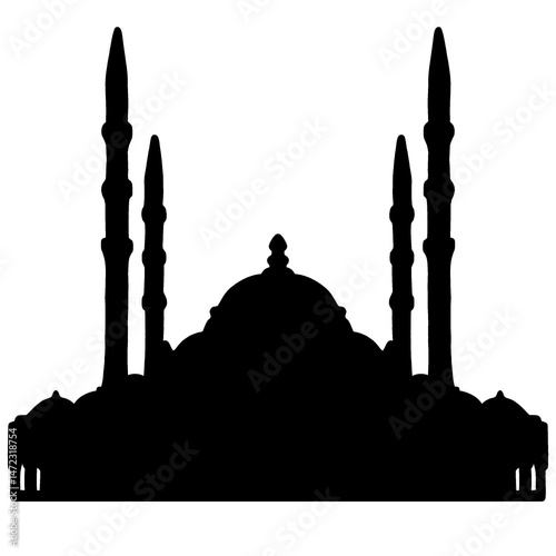 Silhouette Mosque Illustration Set