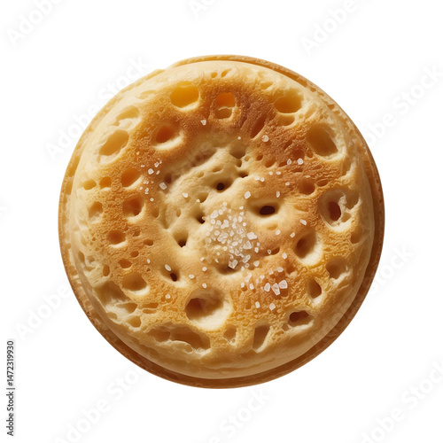 Crumpet isolated image on white Background