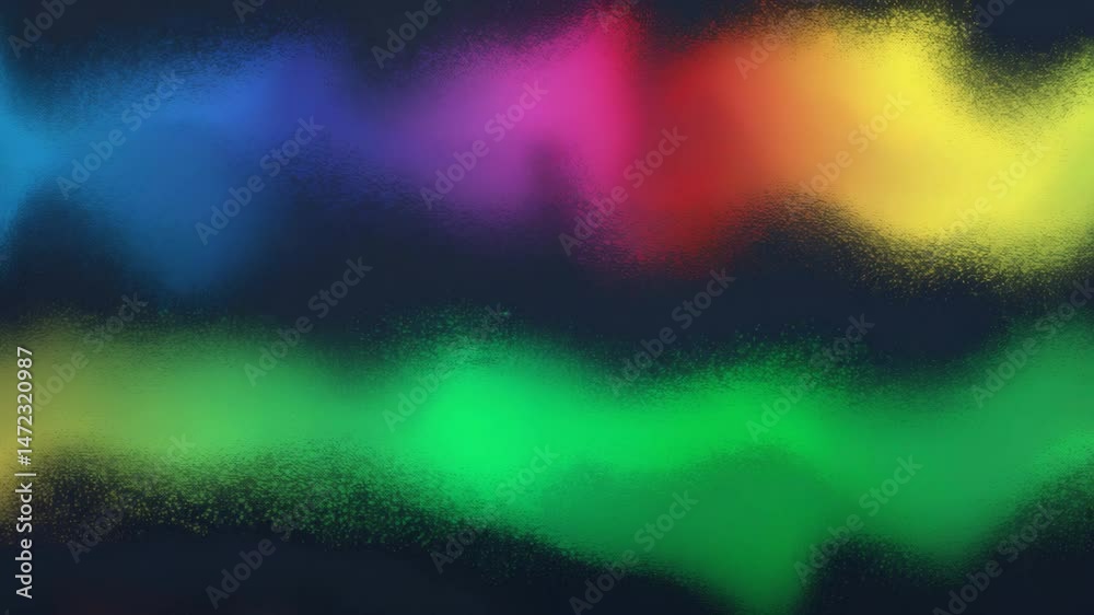 Gradient blurred abstract pattern with colorful realistic grain noise effect background, suitable for art product design and social media, trendy vintage dark blue style
