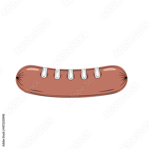 hot dog on white background