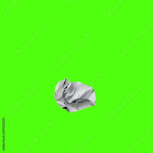crumpled paper ball isolated