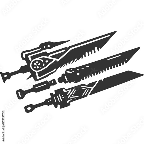 Gutted by Gears Vintage Illustration Vector