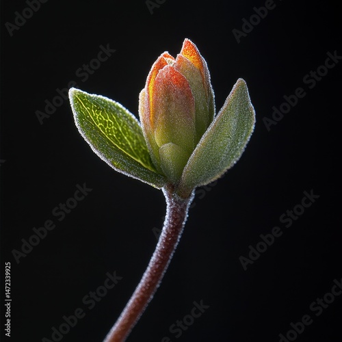 Vibrant Green Germinating Sprout Against Dark Backdrop: Symbol of New Life in Gardening and Agriculture