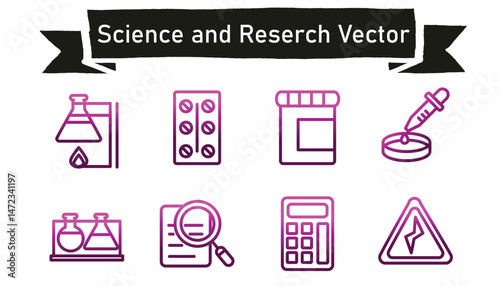 Science and reserch vector