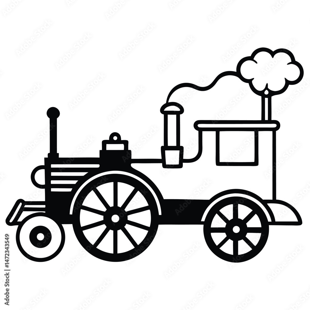 Fototapeta premium retro train vector