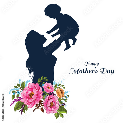 Mother's Day greeting card, banner, poster, wallpaper, background. 