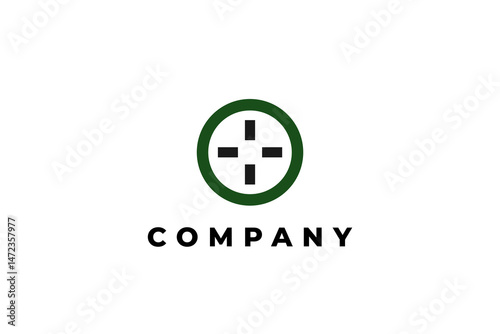 letter o target scope crosshair logo