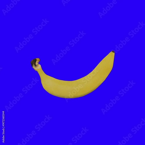 banana on blue, banana isolated on white, banana on white background
